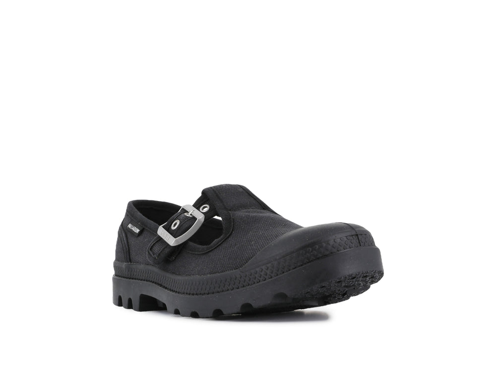 PAMPA MARY-JANE WASHED BLACK - Palladium