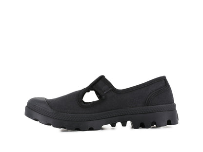 PAMPA MARY-JANE WASHED BLACK - Palladium