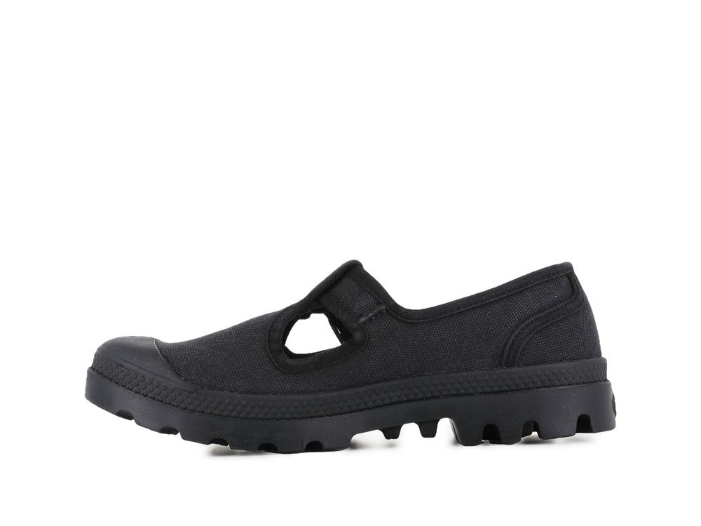 PAMPA MARY-JANE WASHED BLACK - Palladium