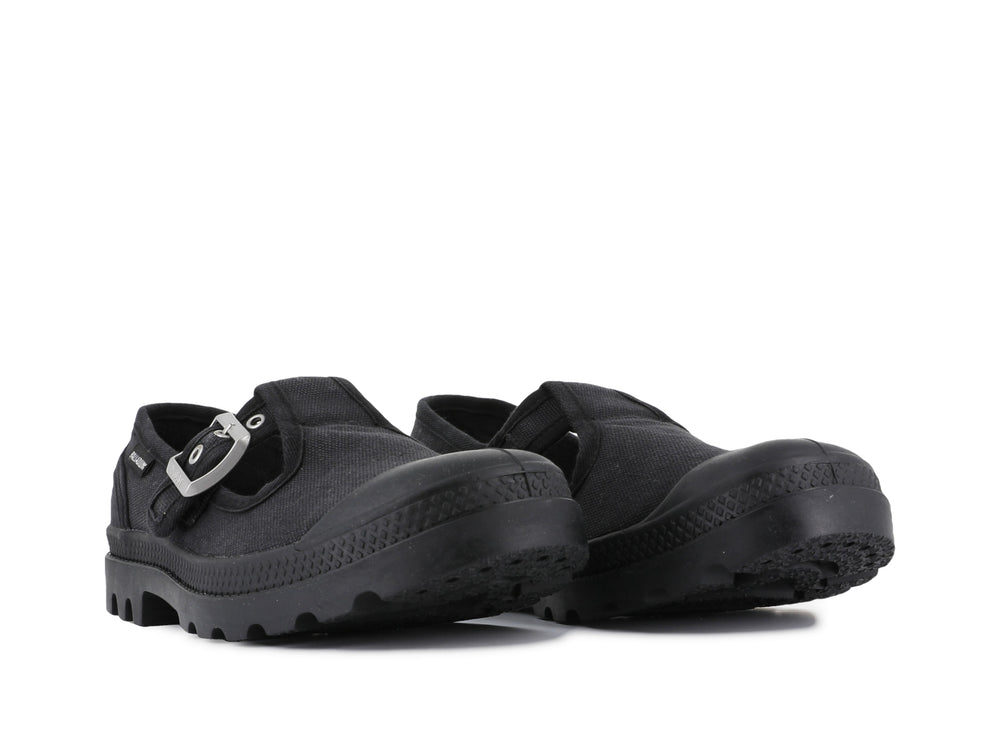 PAMPA MARY-JANE WASHED BLACK - Palladium