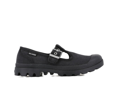 PAMPA MARY-JANE WASHED BLACK - Palladium
