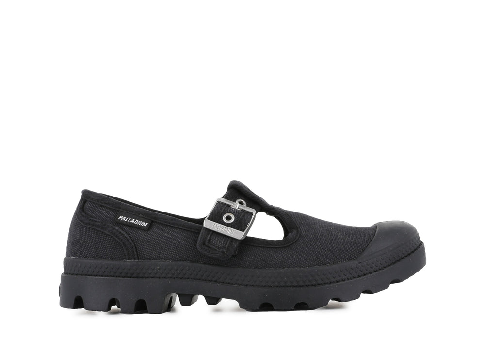 PAMPA MARY-JANE WASHED BLACK - Palladium