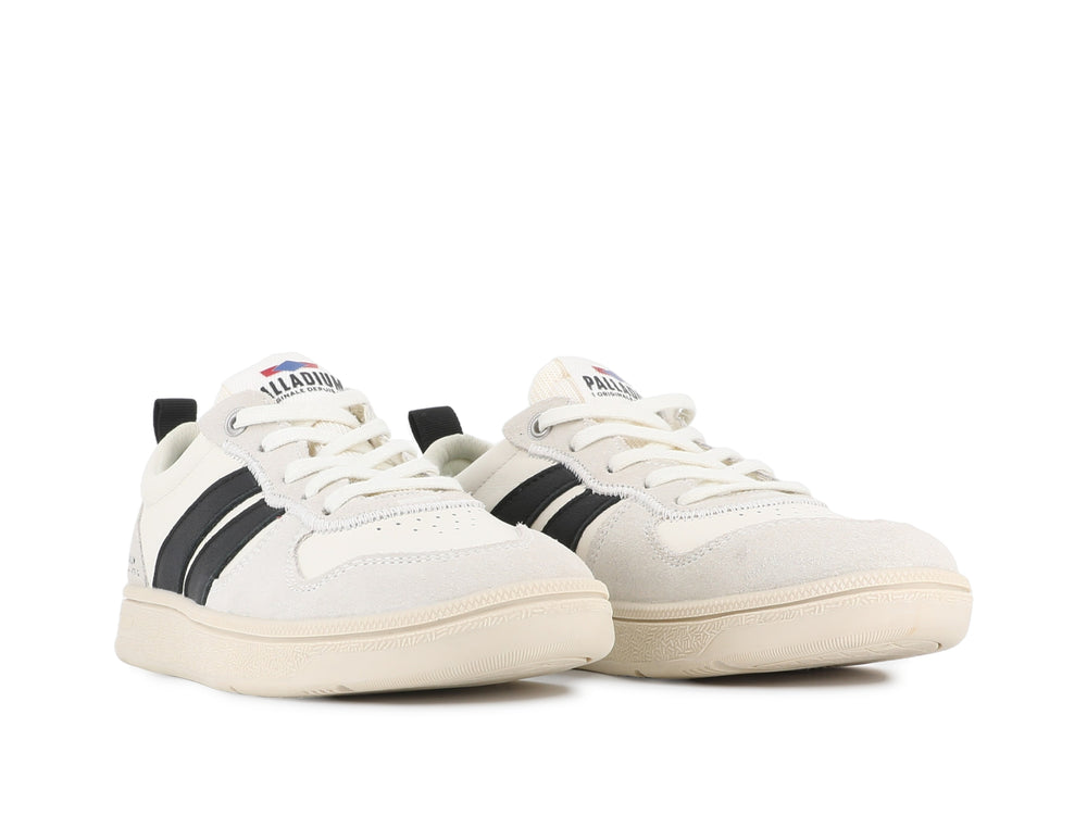 PALLACUP FLAME LTH CREAM WHITE/BLACK - Palladium