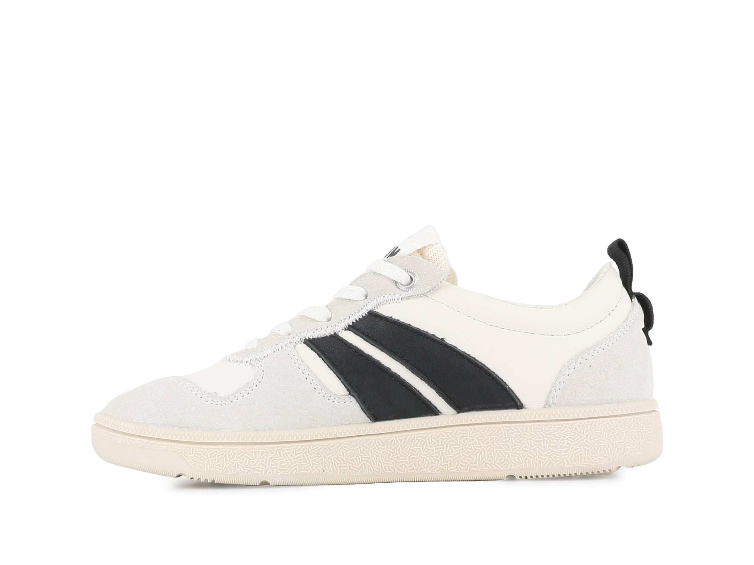 PALLACUP FLAME LTH CREAM WHITE/BLACK - Palladium