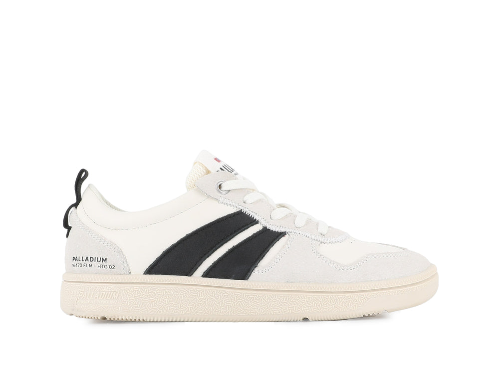 PALLACUP FLAME LTH CREAM WHITE/BLACK - Palladium